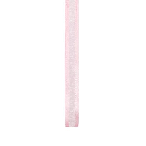 RIBBON 10MM SATIN EDGE SHEER BABY PINK — illustrative reference; actual product differs as described