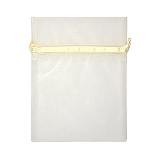 Cream organza bags 17cm × 12.5cm — 3 pack