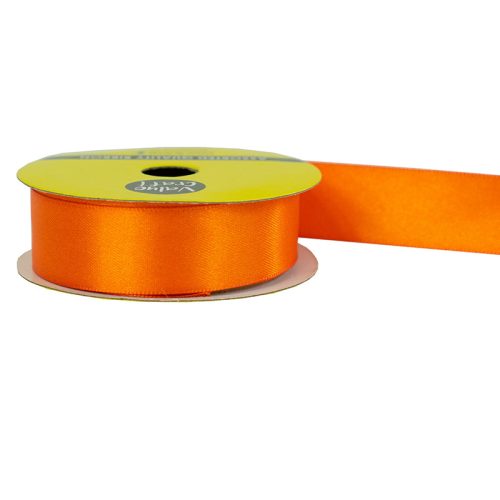 22mm Orange Polyester Satin Ribbon 3m — illustrative reference; actual product differs as described