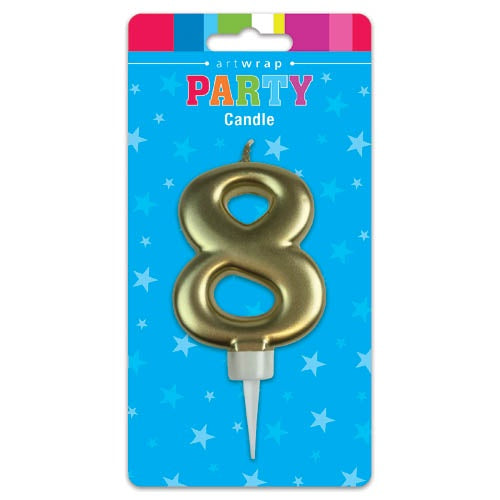 Artwrap Gold - Number 8 Candle