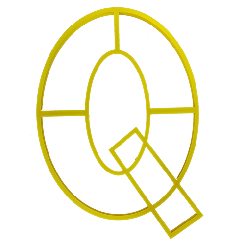 Cookie Cake Cutter Letter Q *Clearance* — illustrative reference; actual product differs as described