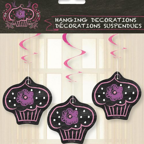Birthday Sweets 3 Hanging Swirl Decorations 90cm L