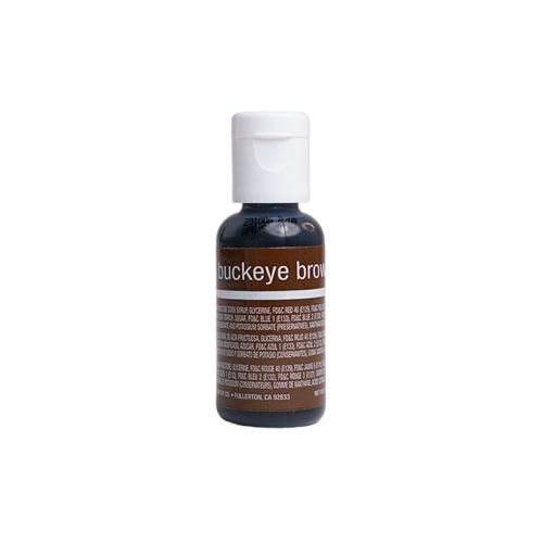 Chefmaster Buckeye Brown Liqua-Gel food colouring bottle, 0.7oz