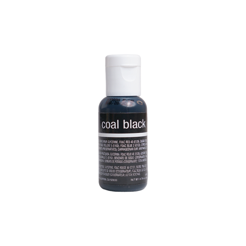 Chefmaster Coal Black Liqua-Gel food colouring bottle, 0.7oz