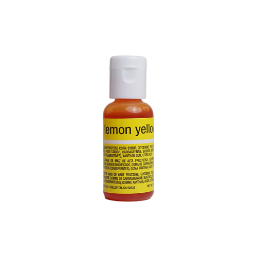 Chefmaster Lemon Yellow Liqua-Gel food colouring bottle, 0.7oz