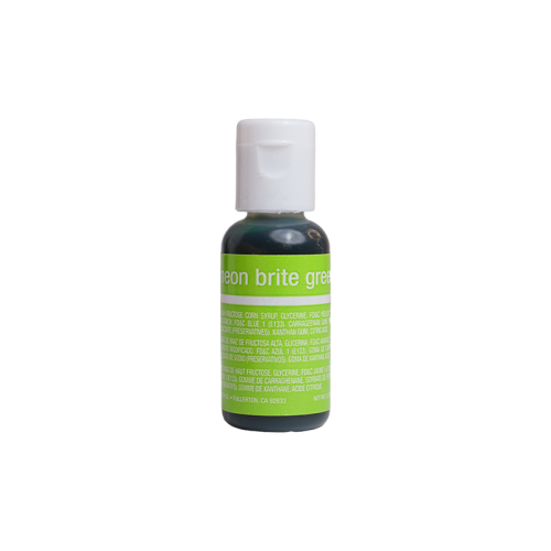 Chefmaster Neon Brite Green Liqua-Gel food colouring bottle, 0.7oz
