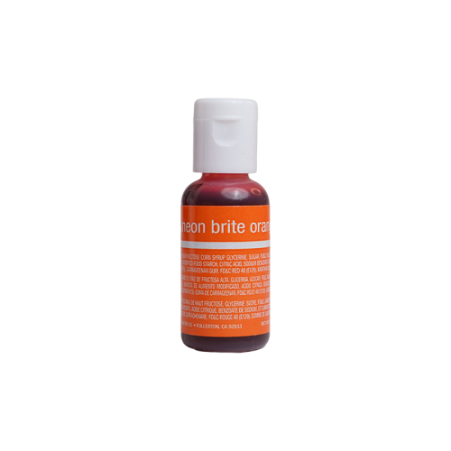 Chefmaster Neon Brite Orange Liqua-Gel food colouring bottle, 0.7oz