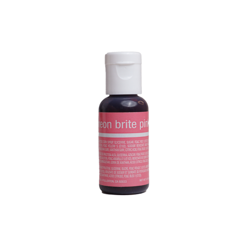 Chefmaster Neon Brite Pink Liqua-Gel food colouring bottle, 0.7oz