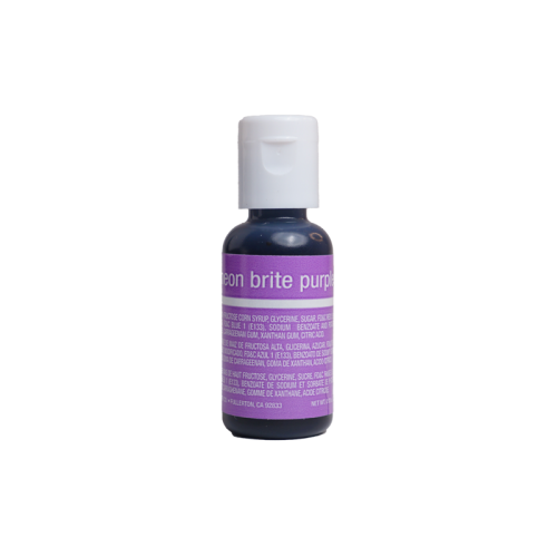 Chefmaster Neon Brite Purple Liqua-Gel food colouring bottle, 0.7oz