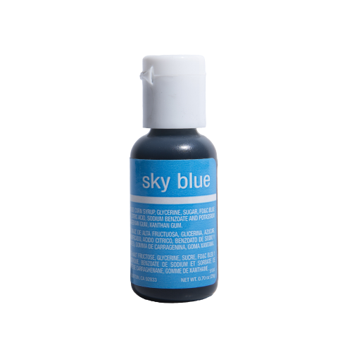 Chefmaster Sky Blue Liqua-Gel food colouring bottle, 0.7oz