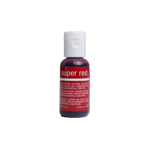 Chefmaster Super Red Liqua-Gel food colouring bottle, 0.7oz