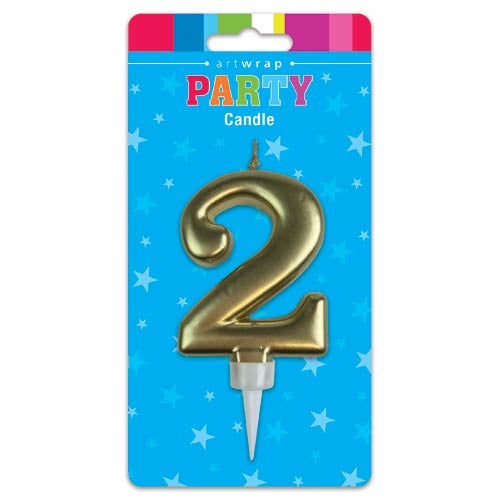 Artwrap Gold - Number 2 Candle