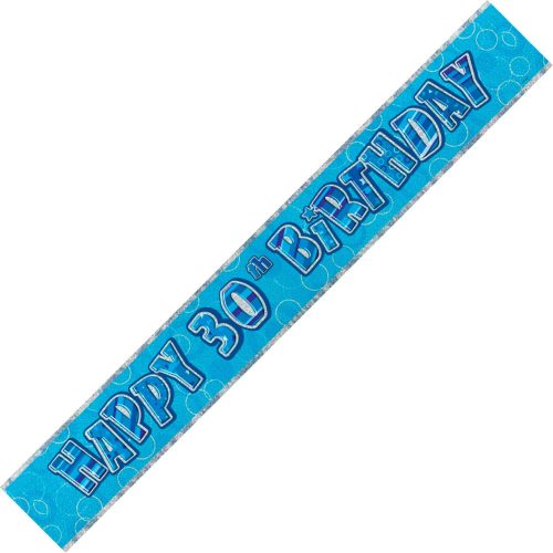 Glitz Blue Foil Banner 3.65m - 30