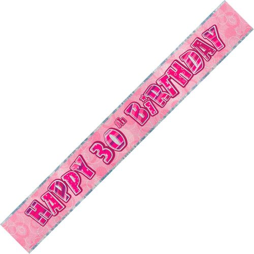 Glitz Pink Foil Banner 3.65m - 30