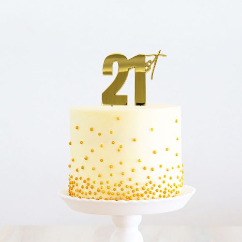Gold 21St Cake Topper