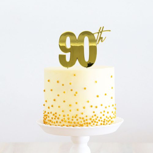 Gold 90Th Cake Topper