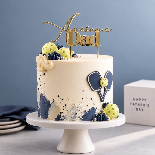 Gold Awesome Dad Cake Topper