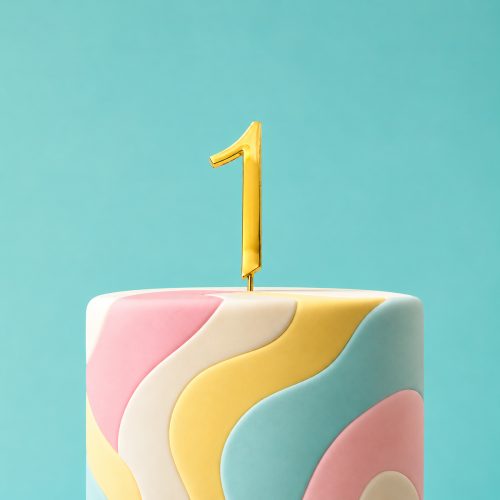 Gold Number 1 Cake Topper – 7cm Range