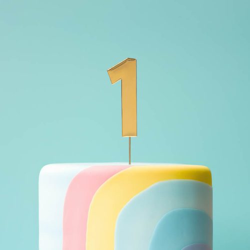 Gold Number 1 Cake Topper – Bold Design