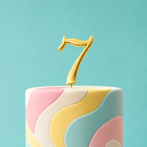 Gold Number 7 Cake Topper – 7cm Range