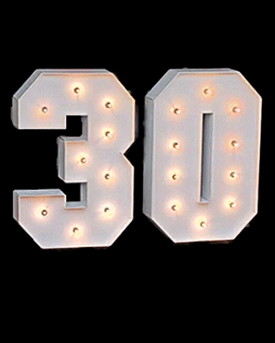 Marquee LED Numbers 30 - Hire
