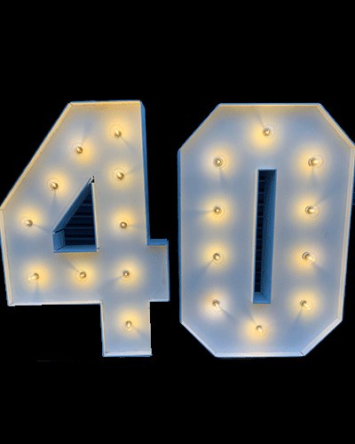 Marquee LED Numbers 40 - Hire