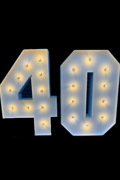 Marquee LED Numbers 40 - Hire