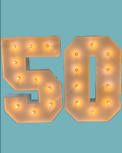 Marquee LED Numbers 50 - Hire