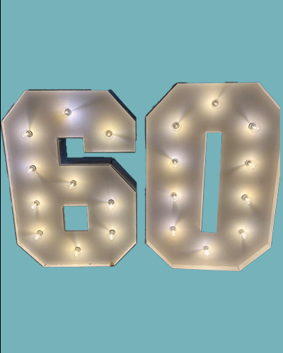 Marquee LED Numbers 60 - Hire