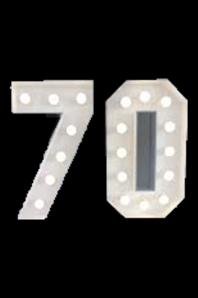 Marquee LED Numbers 70 - Hire