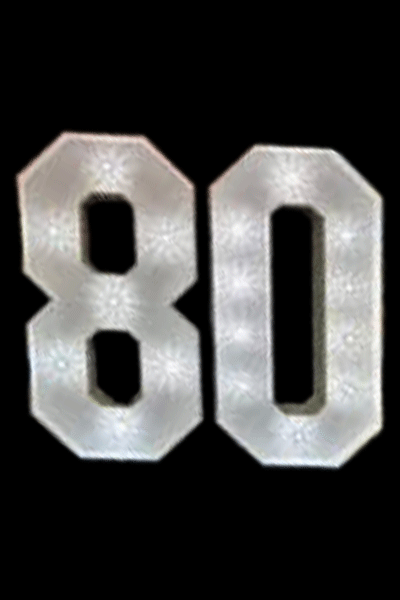 Marquee LED Numbers 80 - Hire