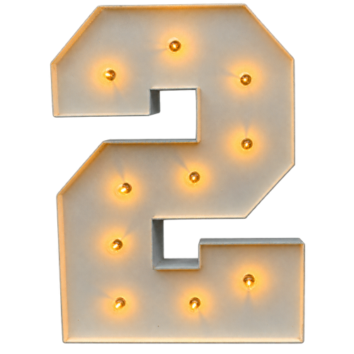 Marquee LED Number 2 - Hire