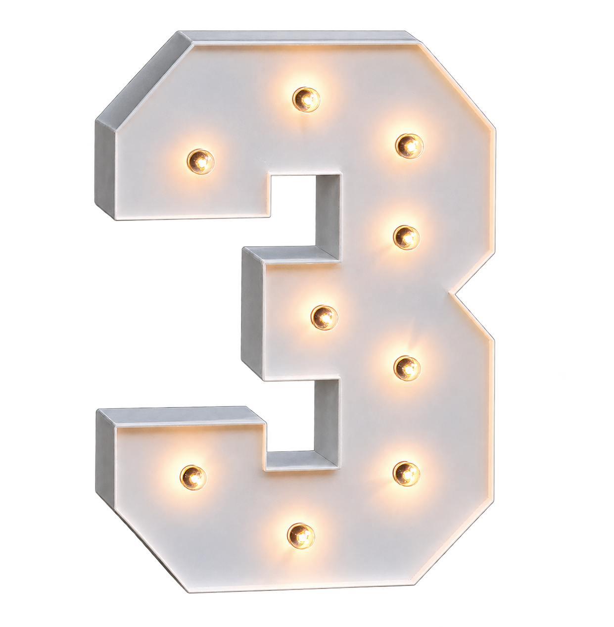 Marquee LED Number 3 - Hire