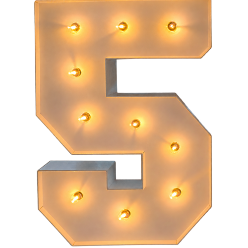Marquee LED Number 5 - Hire