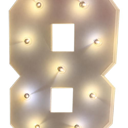 Marquee LED Number 8 - Hire