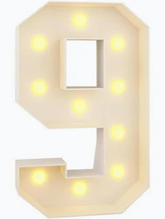 Marquee LED Number 9 - Hire