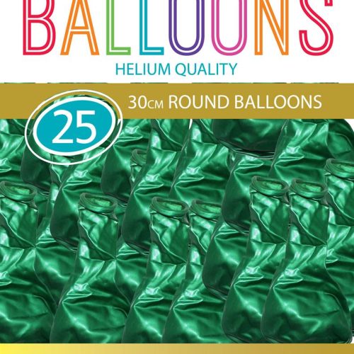 Green - 25 x 30cm Metallic Balloons