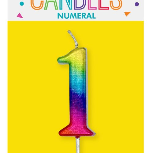 Mini Rainbow Number Pick Candle - 1