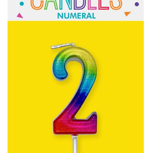 Mini Rainbow Number Pick Candle - 2
