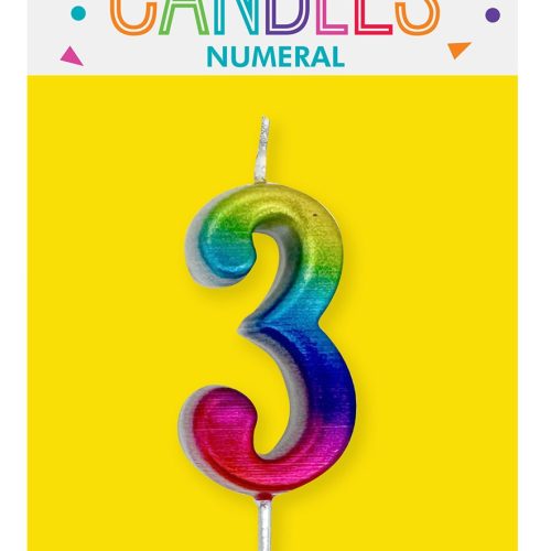 Mini Rainbow Number Pick Candle - 3