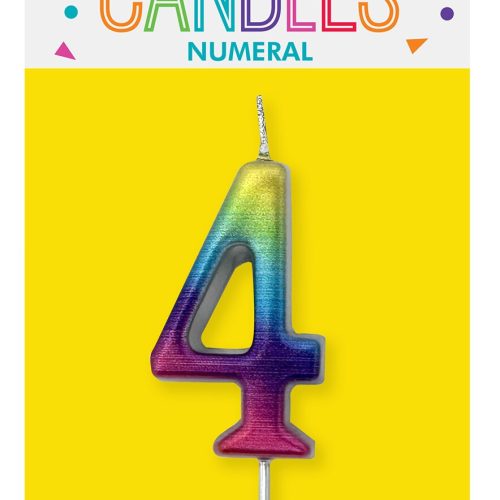 Mini Rainbow Number Pick Candle - 4