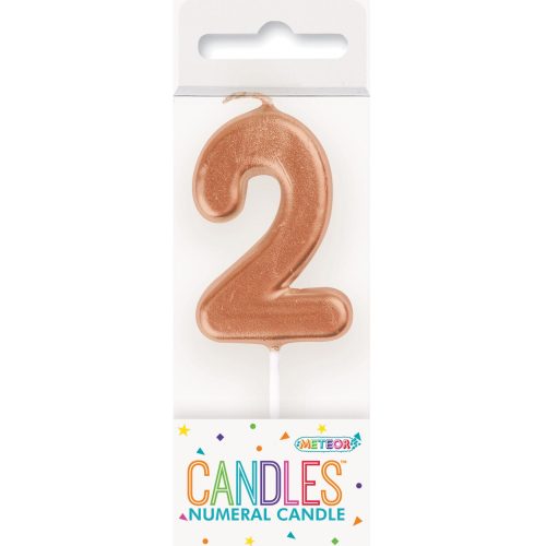 Mini Rose Gold Number Pick Candle - 2