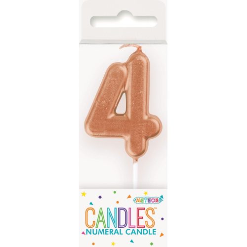 Mini Rose Gold Number Pick Candle - 4
