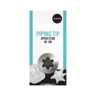 Mondo #1M Stainless Steel Open Star Piping Tip