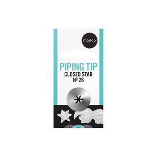 Mondo #26 Stainless Steel Closed Star Piping Tip