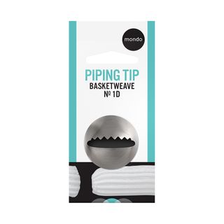Mondo #1D Stainless Steel Basketweave Piping Tip