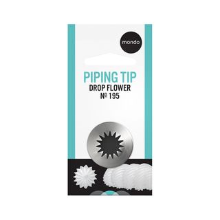 Mondo #195 Stainless Steel Drop Flower Piping Tip