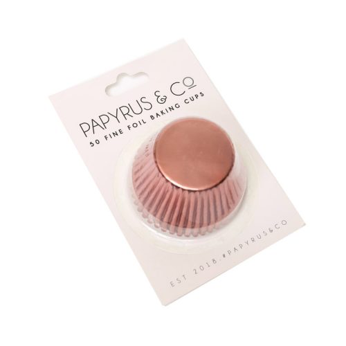 Papyrus Rose Gold Medium Foil Baking Cups – Pack of 50