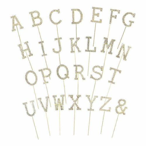 Gold letter cake topper alphabet range; this listing is for letter X