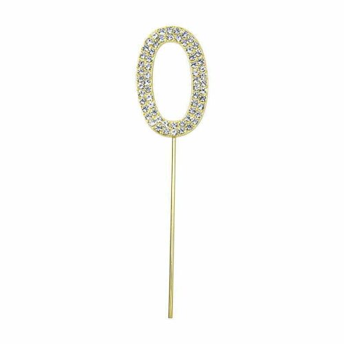 Party Maker Gold Number 0 Cake Topper